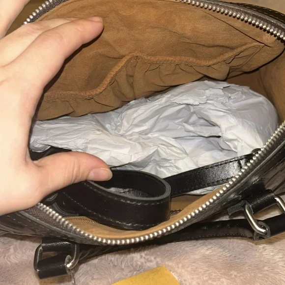 Patricia Nash Bag Skye Satchel Burnished Tooled Leather Handbag - Picture 7 of 9